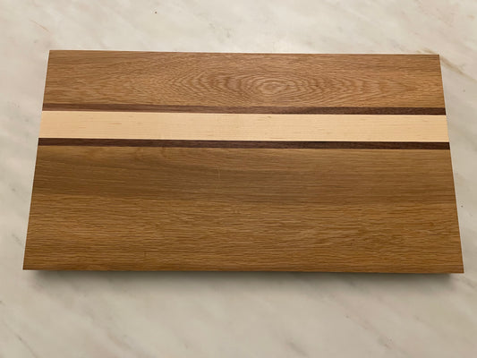 Handmade Solid Oak Cutting Board with Stripe